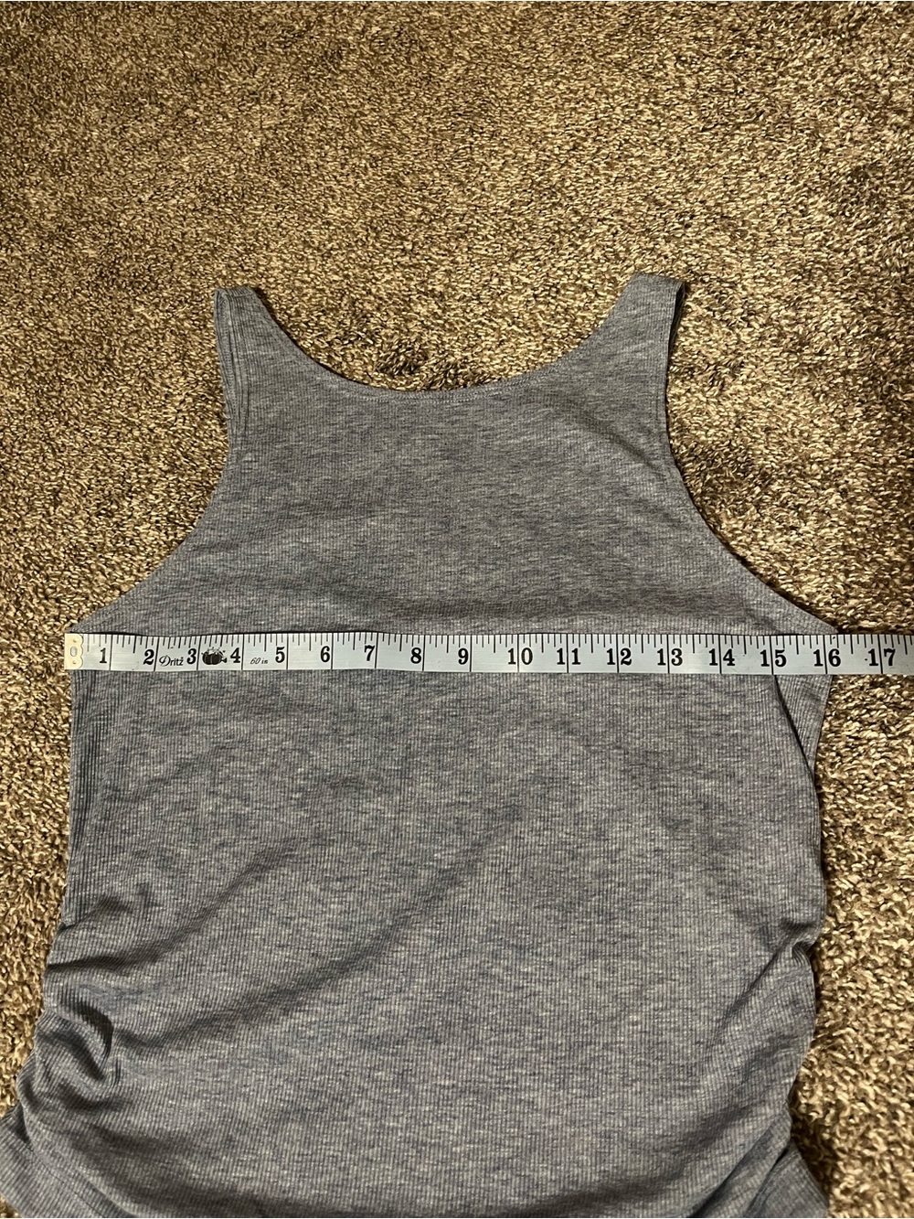 Nike Dri-Fit Light Blue Ruched Ribbed Tank Top Size Small - Picture 6 of 9